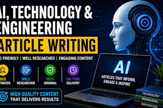 write ai, technology and engineering SEO blog articles