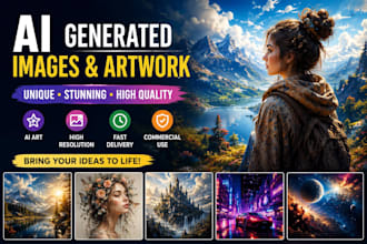 create stunning ai generated images, digital art and custom designs