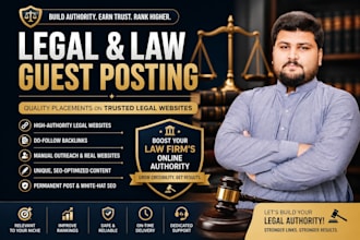 rank legal and law sites via legal guest posts, law blogs and legal backlinks