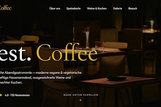 create a premium static website for business