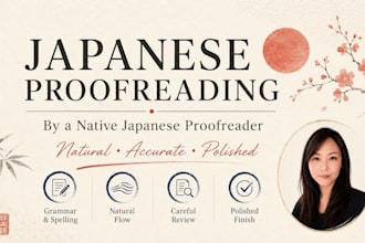 proofread and polish your japanese text perfectly