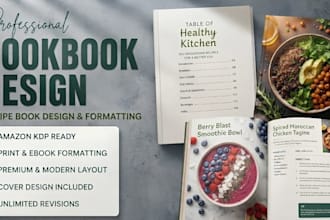 design format edit canva cookbook layout design recipe ebook for amazon kdp
