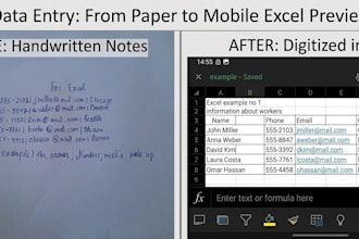do accurate excel data entry from PDF or handwriting