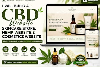 build a professional website for cbd beauty and skincare brands