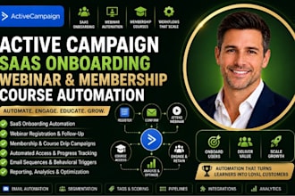 build activecampaign saas onboarding webinar and membership course automation