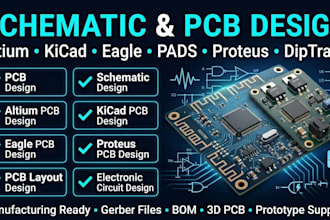 design schematic and pcb in altium, eagle,pads, kicad, proteus and diptrace