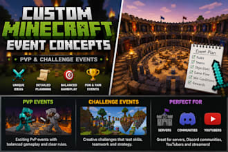 create a custom minecraft pvp or challenge event concept