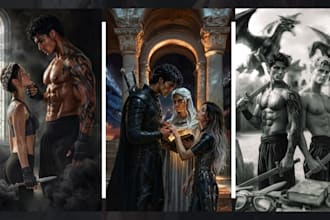 draw sexy fantasy nsfw semi realistic couple romance mafia art illustration