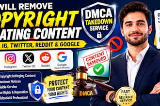 remove copyright violating content on fb ig twitter reddit under dmca