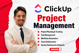 setup clickup project management boards automations, be your clickup consultant