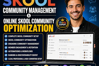 setup skool community management online skool community optimization