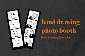 turn your story into a 4 frame photobooth illustration