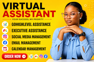be executive admin shopify virtual assistant ghl VA expert social media manager