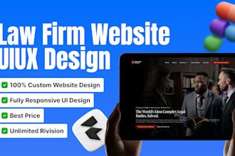 design a lawyer, law firm, or attorney website in figma