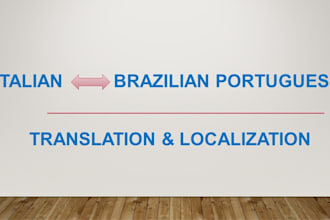 translate and localize italian to brazilian portuguese, technical building