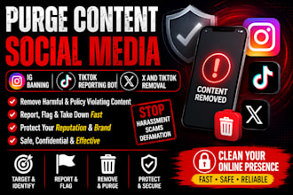 purge content social media,ig banning,tiktok reporting bot,x and tiktok removal