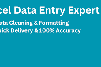 do data entry, web research, copy paste and excel data entry work