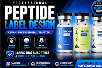 design custom peptide sarms vial peptide labels for pharma and research products