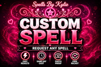cast custom spell personalized spell casting protection, love spell wish ritual