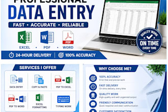 do accurate data entry, excel, and copy paste tasks