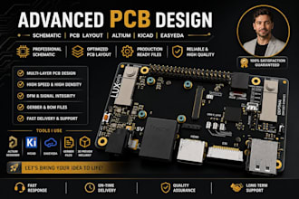 design advance circuit schematic pcb layout in altium kicad easyeda, gerber