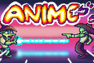 make your game style characters, anime or manga in pixel art