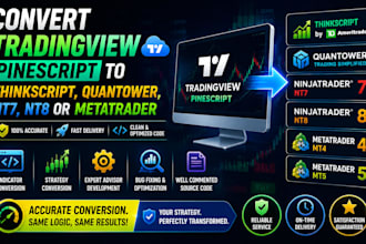 convert tradingview pinescript to thinkscript, quantower, nt7 nt8 or metatrader