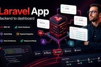 build a laravel web application or backend