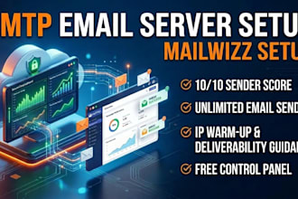 build SMTP server for unlimited email sending with mailwizz