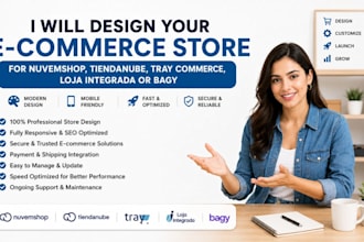 design your nuvemshop, tiendanube tray commerce loja integrada or bagy store