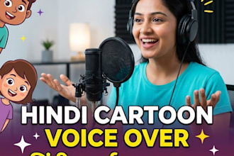 do professional hindi cartoon voice over and dubbing