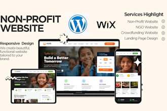 build nonprofit website ngo charity website or landing page with donation system