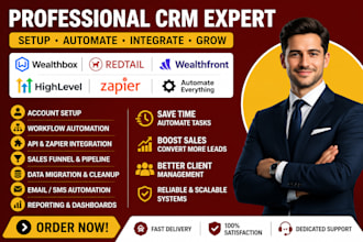 setup wealthbox redtail automation wealthfront connecteam gohighlevel zapier crm