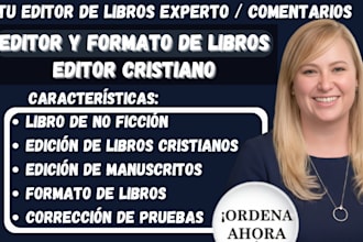 corregir y editar libro cristiano, autoayuda memorias misterio edición de libros
