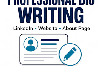 write a professional bio for your website or linkedin