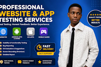 page user testing app website review test andriod game testing IOS app ratings