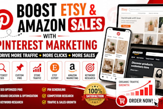 do etsy shop amazon store with pinterest marketing to boost sales marketing
