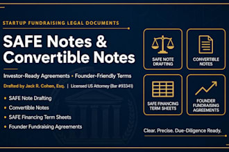 l draft a custom safe note agreement for your startup fundraising