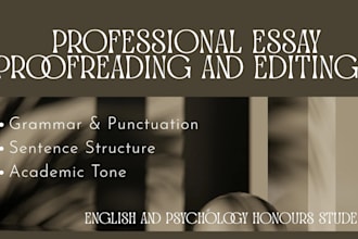 professionally proofread and edit your english essays