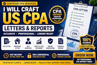 craft US CPA letter, CPA comfort letter, income verification, profit and loss