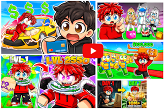make professional roblox youtube thumbnail designs