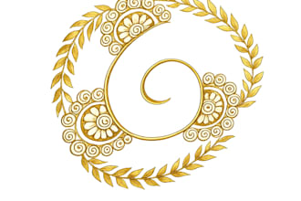 create a custom mehndi inspired logo design