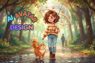 create custom ai avatar art and 3d cartoon character portrait