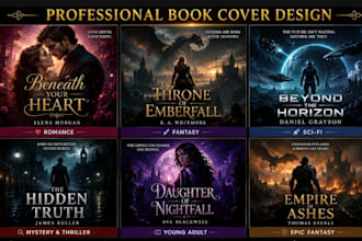 design dark romance, romantasy and contemporary romance book cover