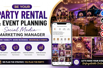 be your party rental, event planning social media marketing manager