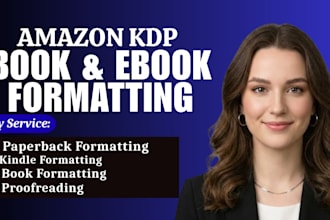 do book formatting, kdp book publishing, paper back, kindle