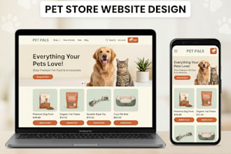 design wix pet care ecommerce website on wix shopify or  wordpress wix website