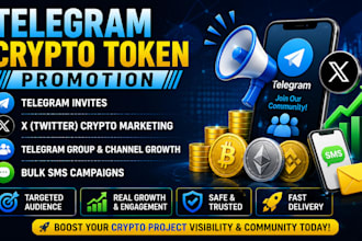do telegram crypto token, x crypto promotion, telegram invite, mass dm, bulk sms