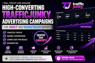 set up traffic junky and exoclick campaigns for adult pages