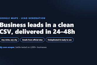 scrape google maps leads into a clean CSV with emails